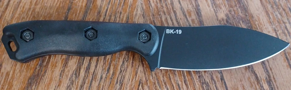 Cuchillo Bushcraft negro Kabar BK19 Becker Nessmuk hoja de 4,3" con funda Armatus Foto 2 de 4