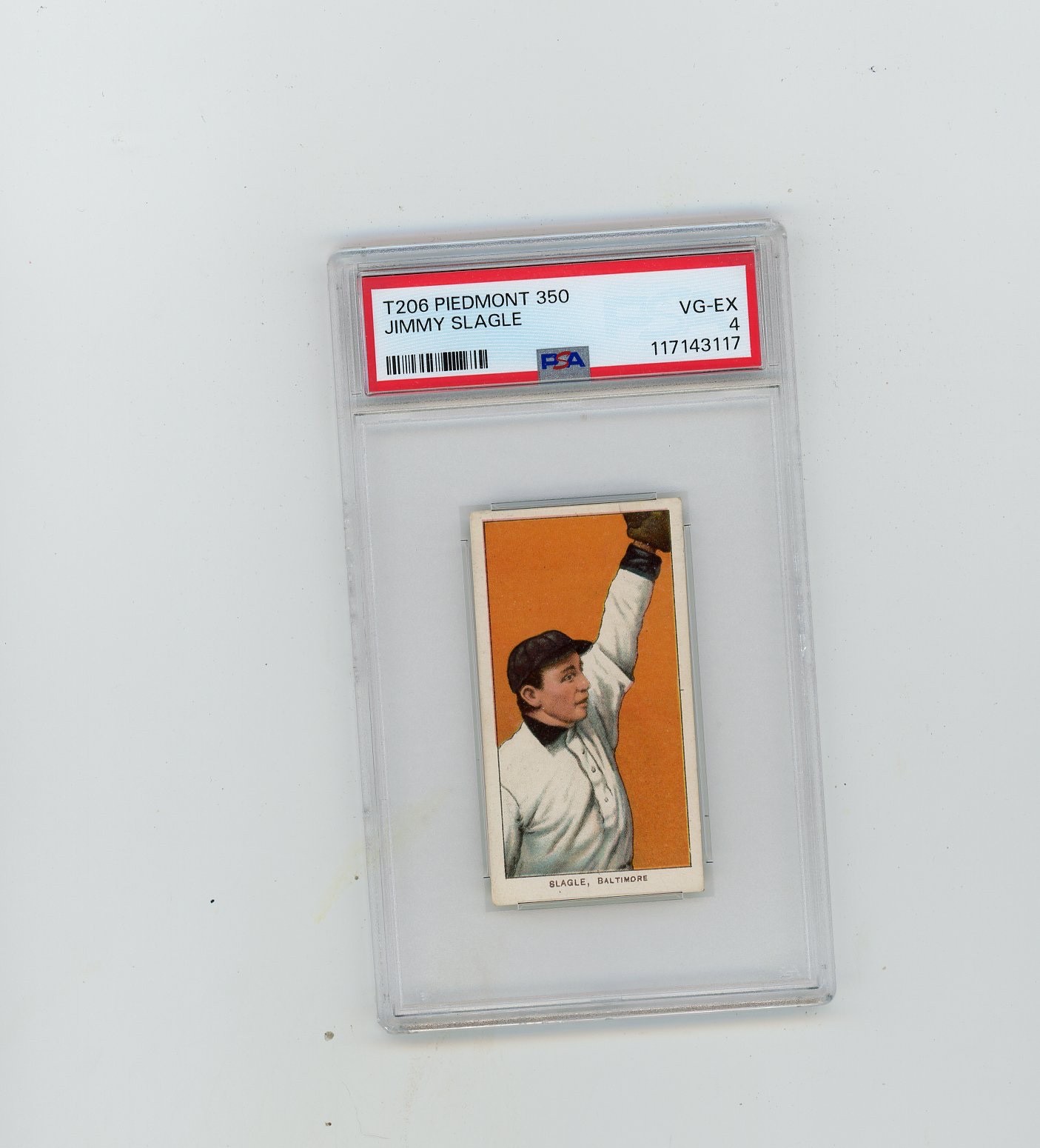 1909-11 T206 PSA 4 Jimmy Slagle Piedmont 350 Back New grade