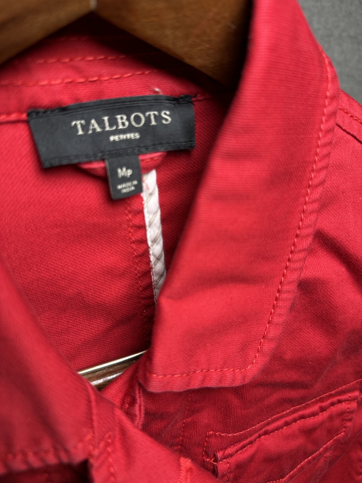 Talbots Medium Petite Red Jacket Lightweight Stre… - image 2