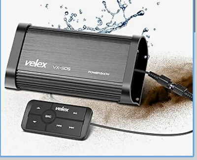 Velex VX-50S Marine Amplifier 60W x 4CH RMS Bluetooth USB AUX Weather