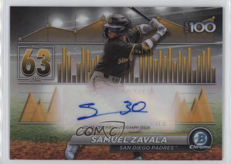 2024 Bowman Bowman Scouts Top 100 Auto 65/99 Samuel Zavala #BTPA-63 Auto 0zu6