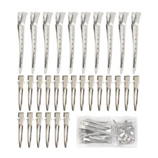 30 Pieces Metal Hair Clips Duck Billed Hair Clips Alligator Curl Clips for DIY B