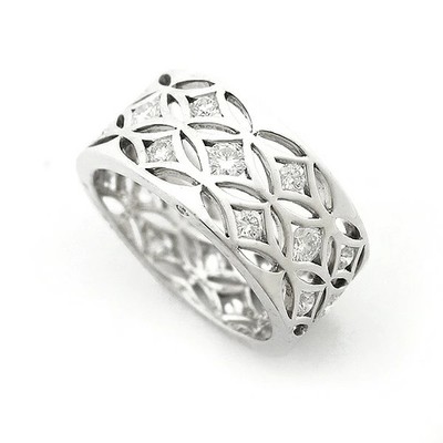 DE BEERS Radiance Bandring Diamant 750WG US#6-3/4~7-1/4 P0053846