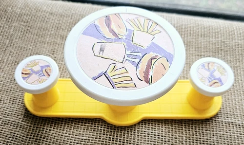 Vintage 1993 Mattel Barbie McDonalds Restaurant Table & Stool Set #11774...