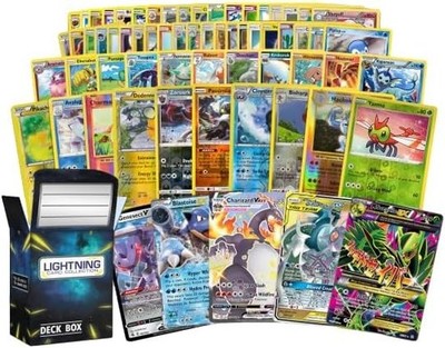 50 Pokemon Cards plus 1 Ultra Rare Legendary Pokemon Card | Bundle with LCC Deck