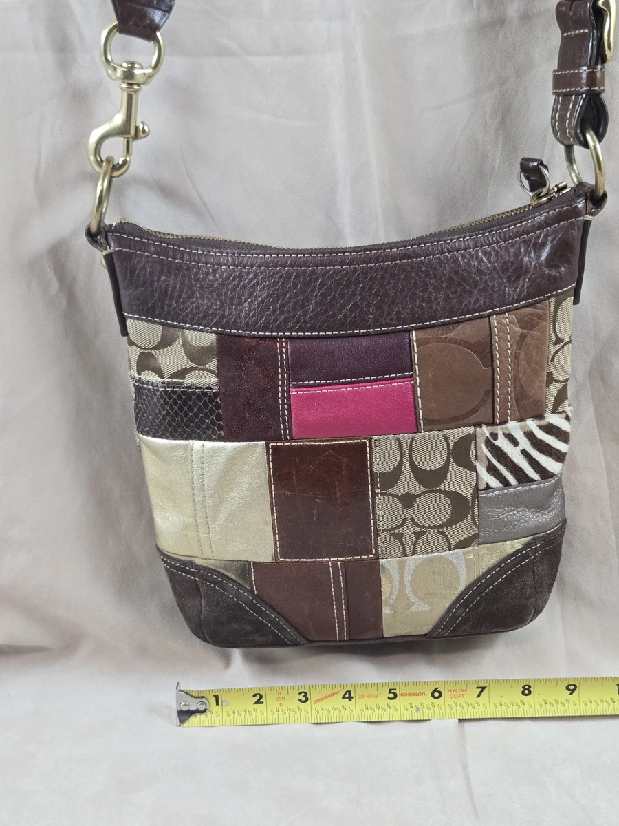 バッグ COACH Patchwork Zebra One Shoulder Bag Coach Patchwork Animal Print Shoulder Bags for Women | eBay