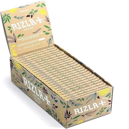 Cartine Rizla Natura Corte – 50 Libretti Canapa Organica Non Sbiancate - 第 1/1 張圖片