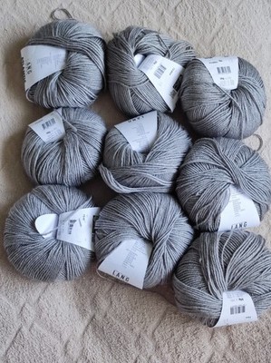 Wolle Atlantis Lang Yarns Silbergrau 9 Knäuel