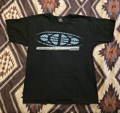 Vtg Y2K Pro Circuit Racing Double-Sided Graphic T-Shirt Motocross Black Men's L