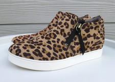 DR SCHOLLS ITS ALL GOOD CHEETAH ZIP SLIP ON FLAT SHOES SNEAKERS 3 36 EXCELLENT