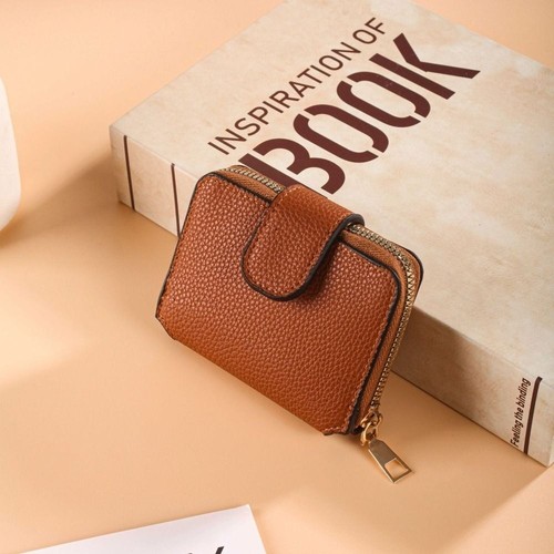 Korea Style PU Leather Wallet Anti-theft Design 2 Folds Wallet Gift Giving - Picture 8 of 18