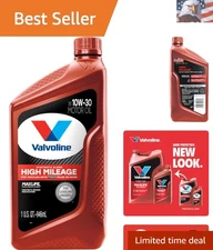 High Mileage with MaxLife Technology 10W-30 Synthetic Blend Motor Oil 1 Quart