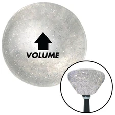 Black Volume Up Clear Retro Metal Flake Shift Knob w/ M16x1.5 Insert Shifter