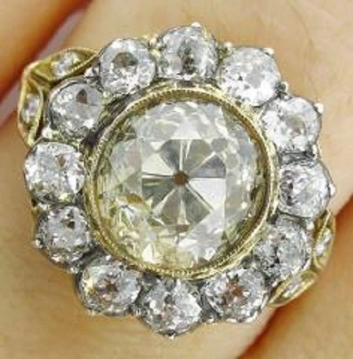 4.20CT Antique Style Lab-Created Round Diamond Engagement Ring 14k Yellow Gold - Image 2 of 4