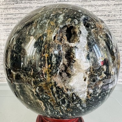 6.6LB Natural Ocean blue jasper gemstone sphere quartz crystal Healing