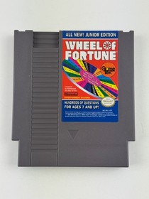 Wheel of Fortune Junior Edition (Nintendo NES, 1989) Cartridge w/ Clamshell Case