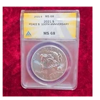 2021 Peace Dollar $1 100th Anniversary Silver MS68 ANACS Philadelphia