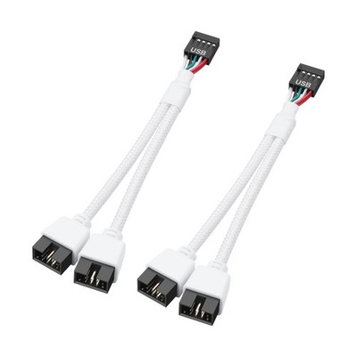 2er Pack Motherboard USB 2.0 9Pin Header Splitter 9 Pin USB 2.0 Buchse auf Dual 9 P