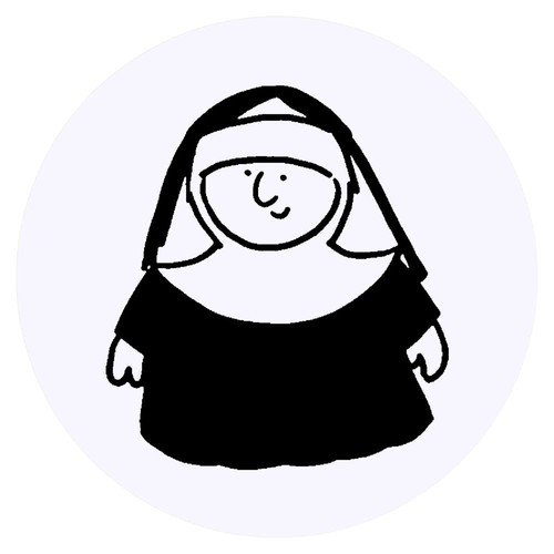 24 x "Süße Nonne" Aufkleber - zum Basteln, Scrapbooking und Beschriften (SK00017047)