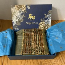 NIQUEA.D Vintage 100% Natural Silk Long New Tag Scarf Wrap Eco Friendly India