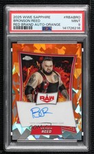 2025 Chrome WWE Sapphire Edition Orange 9/25 Bronson Reed PSA 9 MINT Auto 01wt