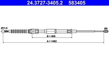 Bremsseil Seilzug Feststellbremse ATE 24.3727-3405.2 für 5C2 VW BEETLE 5C1 TSI