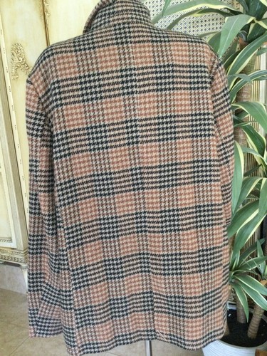 NWT Andree by unit Woman's Double Breasted Brown Houndstooth Jacket/Blazer s 2X - Afbeelding 6 van 24