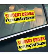 Non-Magnetic Student Driver Sticker, 5 Packs, Ultra-Reflectivity Student Driver