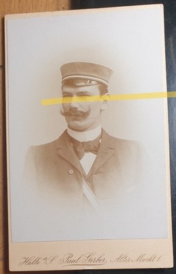 Corps Teutonia Halle - SS 1893 - Otto Zahnert - CDV Paul Gerber / Studentika