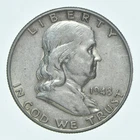 Better 1948 US Franklin 90% Silver Half Dollar Coin Collection Set Break *723