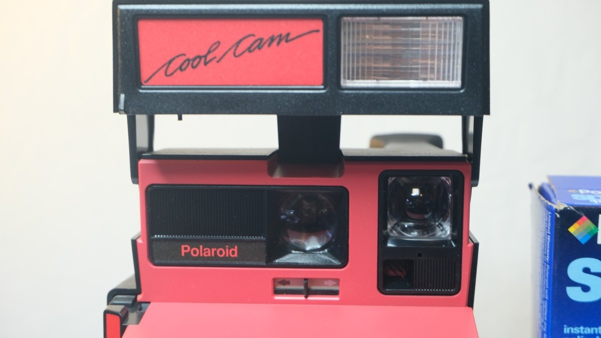 TESTED & WORKS Polaroid 600 Cool Cam Camera Red / Black - Inc. New