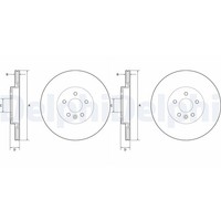2X Delphi Bremsscheiben 325Mm BelÜFtet Hinten Passend FüR Jaguar F-PACE I-PACE L
