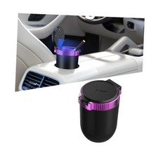 Car Ashtray with Lid, Detachable Smokeless Leak-Proof Vehicle Cup Holder Purple