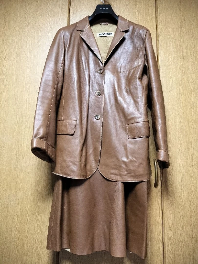 Jil Sander Leather Outer Shell Regular Size Coats, Jackets & Vests