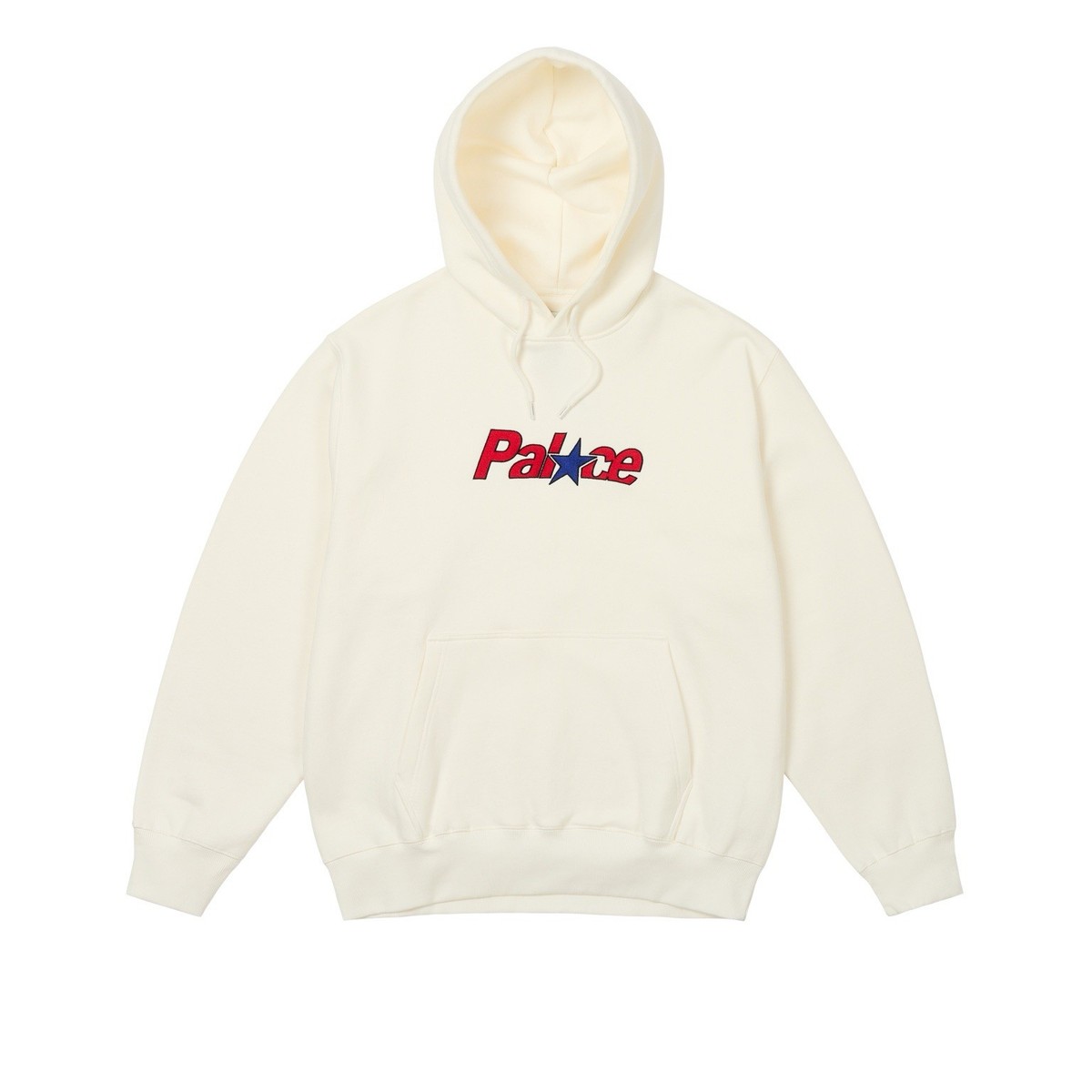 Palace Star Hood White Hoodie Retro 90's Hooded Logo Sweatshirt