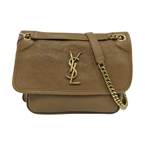 Yves Saint Laurent NIKI Handbags Suede Brown Free Shipping | Duties Paid