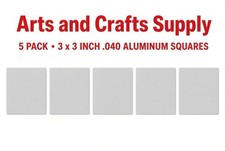 Arts & Crafts Supply 5 Pack 3x3 in .040 Aluminum