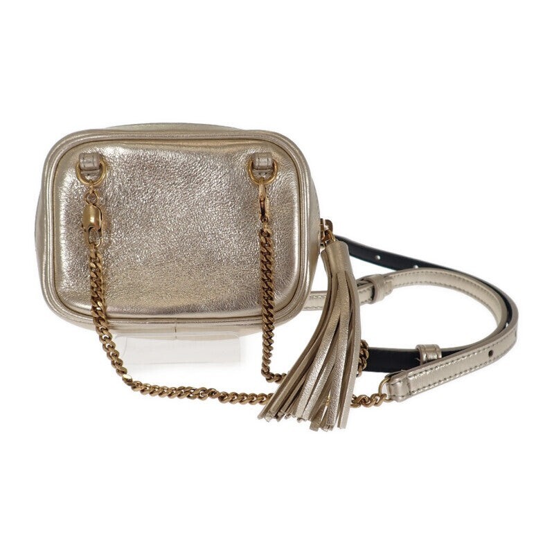 Borsa a tracolla Saint Laurent Babylou catena marsupio 2WAY pelle oro donna TGIS