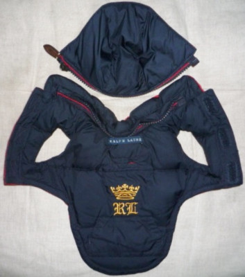 Ralph Lauren Hundejacke Hundemantel Hundemantel rot/marine Wendekleidung K9