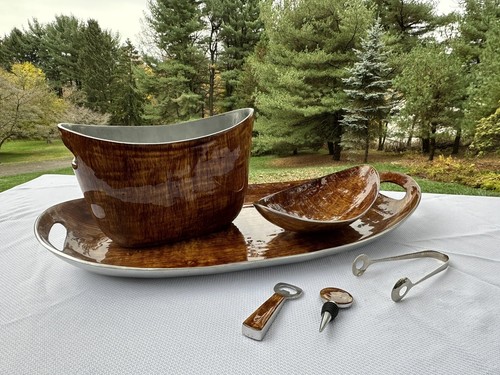 Serving Tray with Smaller Serving Tray, Ice Bucket, and Accessories - Picture 12 of 17