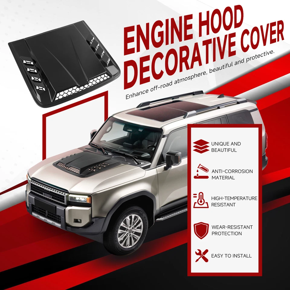 Car Air Flow Intake Hood Scoop Vent Decorative Cover For Lexus GS F GS350 GS450h - Image 3 of 4