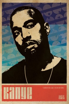 Kanye West Yezzy Usa Grammy Rap Hip Hop Print Wall Art Home Decor - POSTER 20x30
