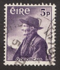 1957 Ireland Sc #160 - 5p Thomas O'Crohan, author & translator. Used Cv$6.50