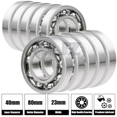 10x 4208 Open 40MM X 80MM X 23MM Ball Bearing QJZ New