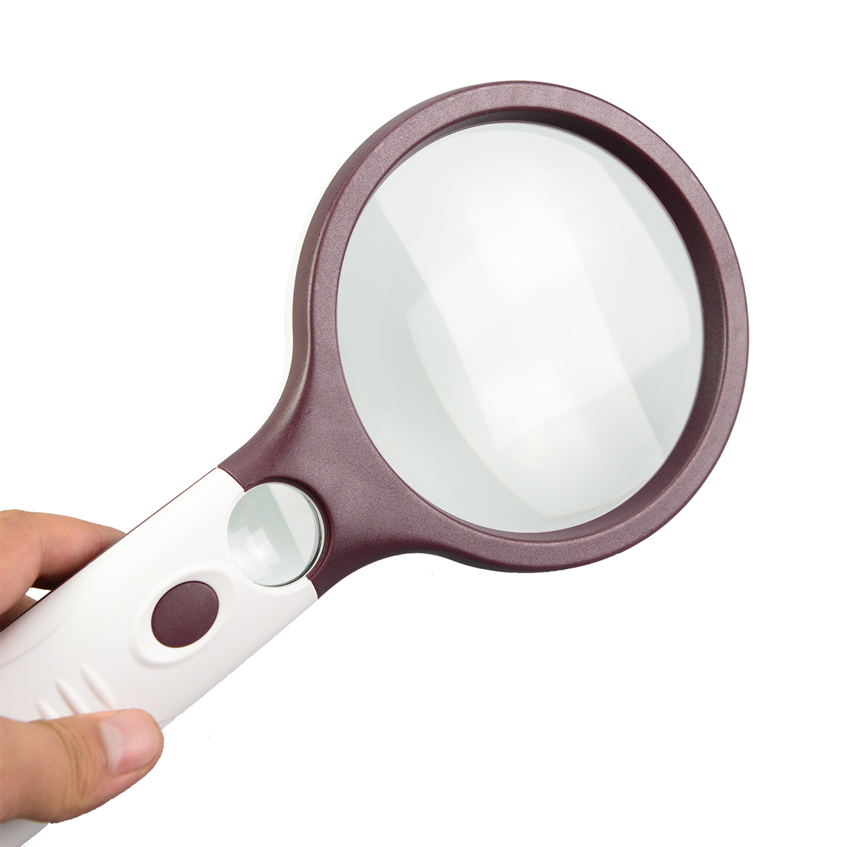 30X Handheld Magnifier Double lens Magnifying Glass with Illuminated 4 LED eBay