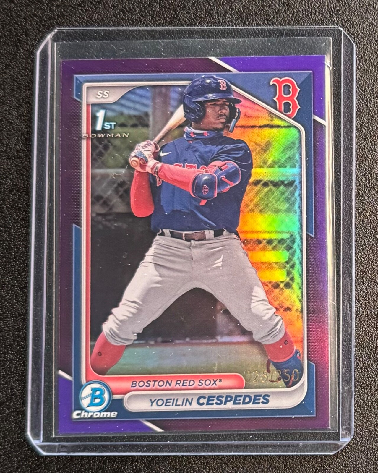 2024 Bowman Yoeilin Cespedes 1st Bowman Chrome BCP-139 Purple Refractor 025/250