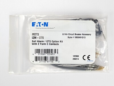 EATON MOTS IZM-OTS Bell Alarm Switch, OTS Option Kit w/ 2 Form C Contacts *NEW*