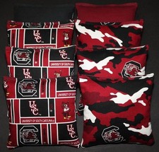 All Weather made wSOUTH CAROLINA GAMECOCKS Fabric 8 ACA Cornhole Bean Bags