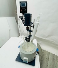 NEW Lab Jacketed Reactor 110V 5L Single Layer Glass Reaction Kettle Lab Reactors