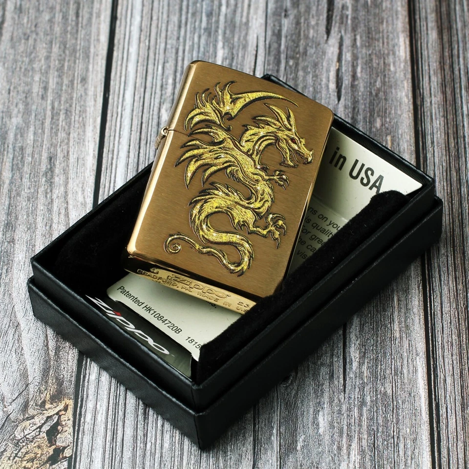 Personalized Engraved Genuine Zippo Lighter Dragon Custom Gift Men Groomsmen - Image 4 of 4